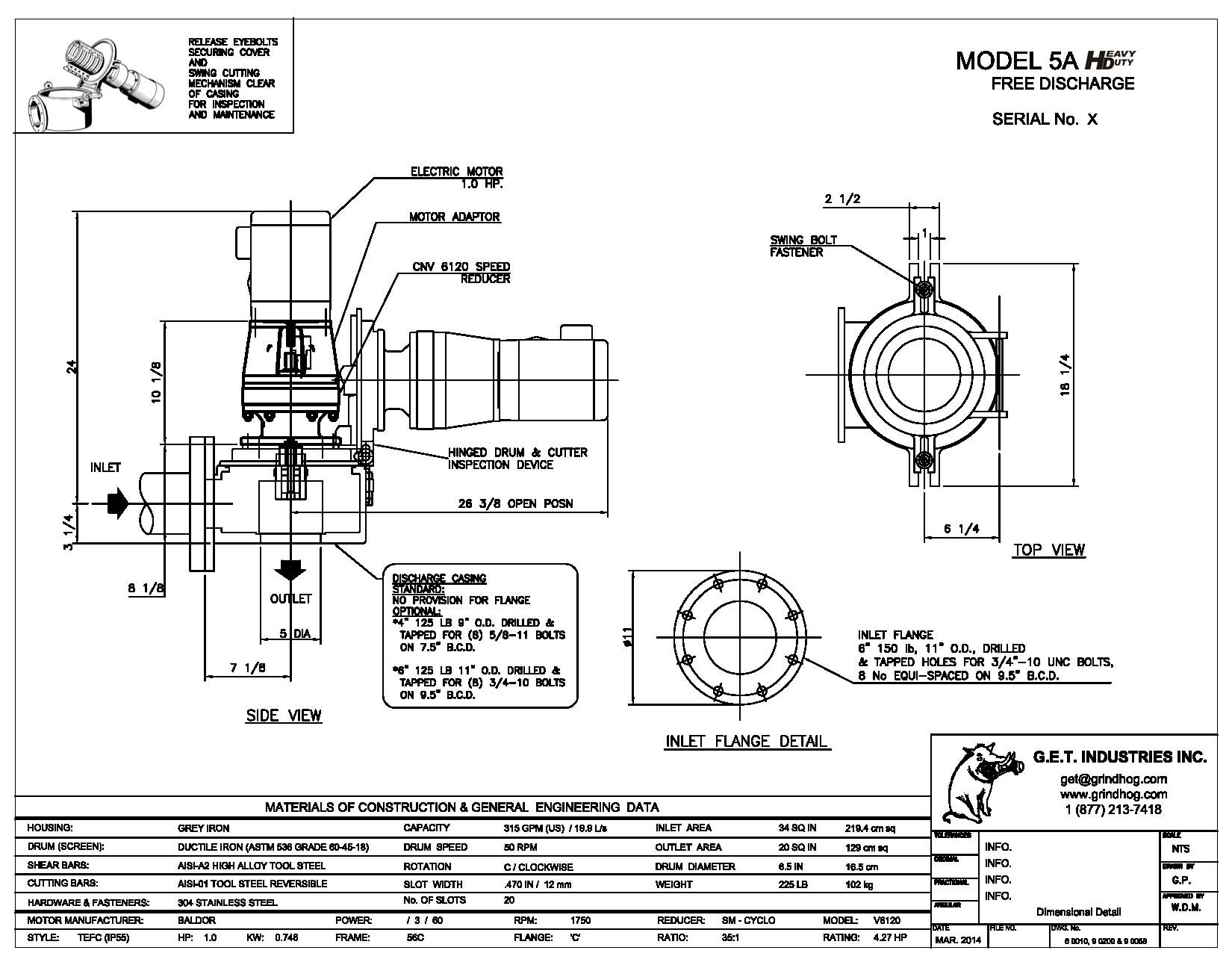 Model 5A Standard Mechanical Detail