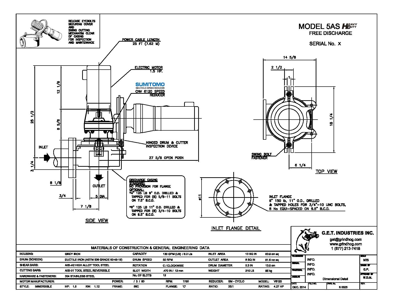 Model 5AS Immersible Mechanical Detail