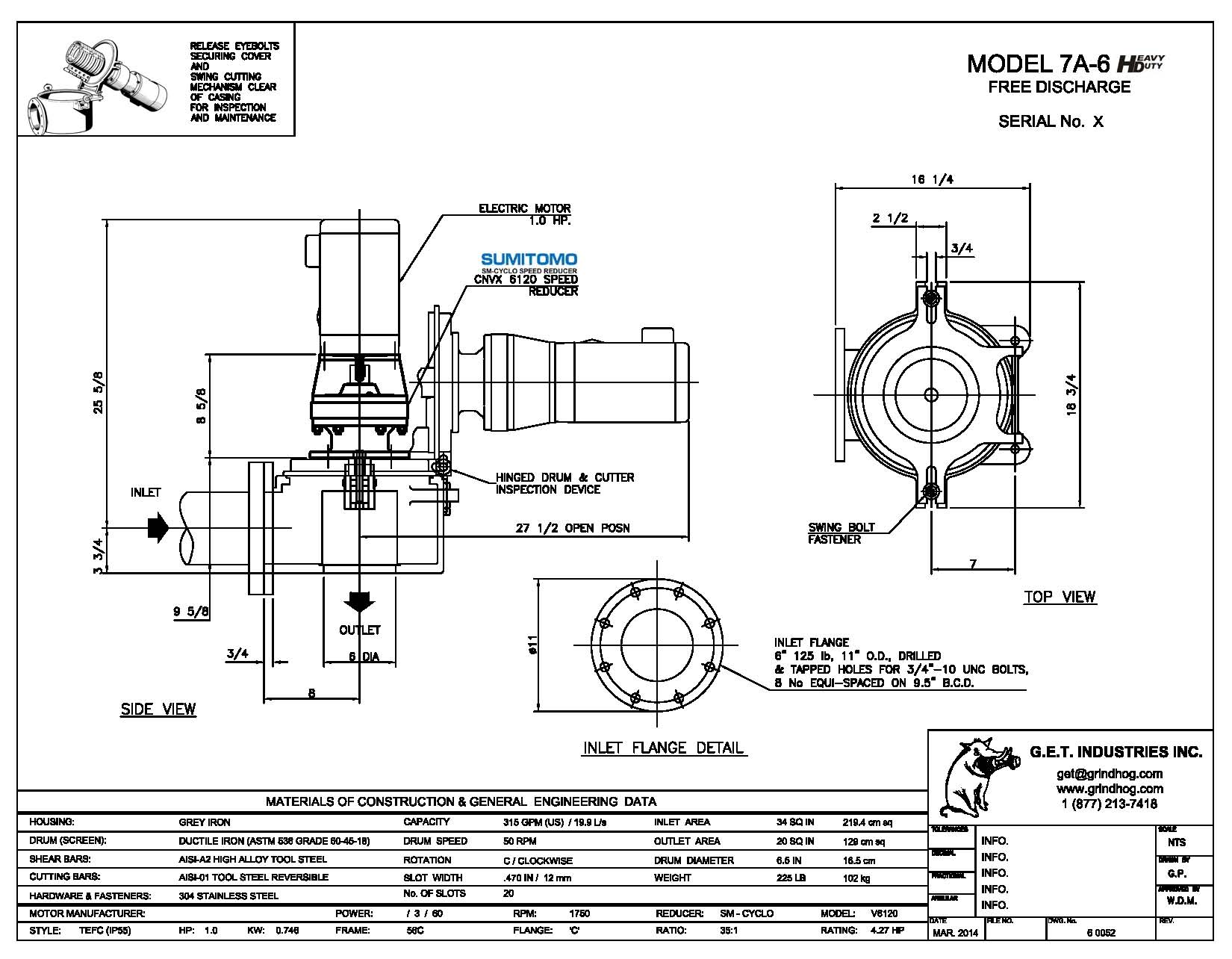 Model 7A-6 Standard Mechanical Detail