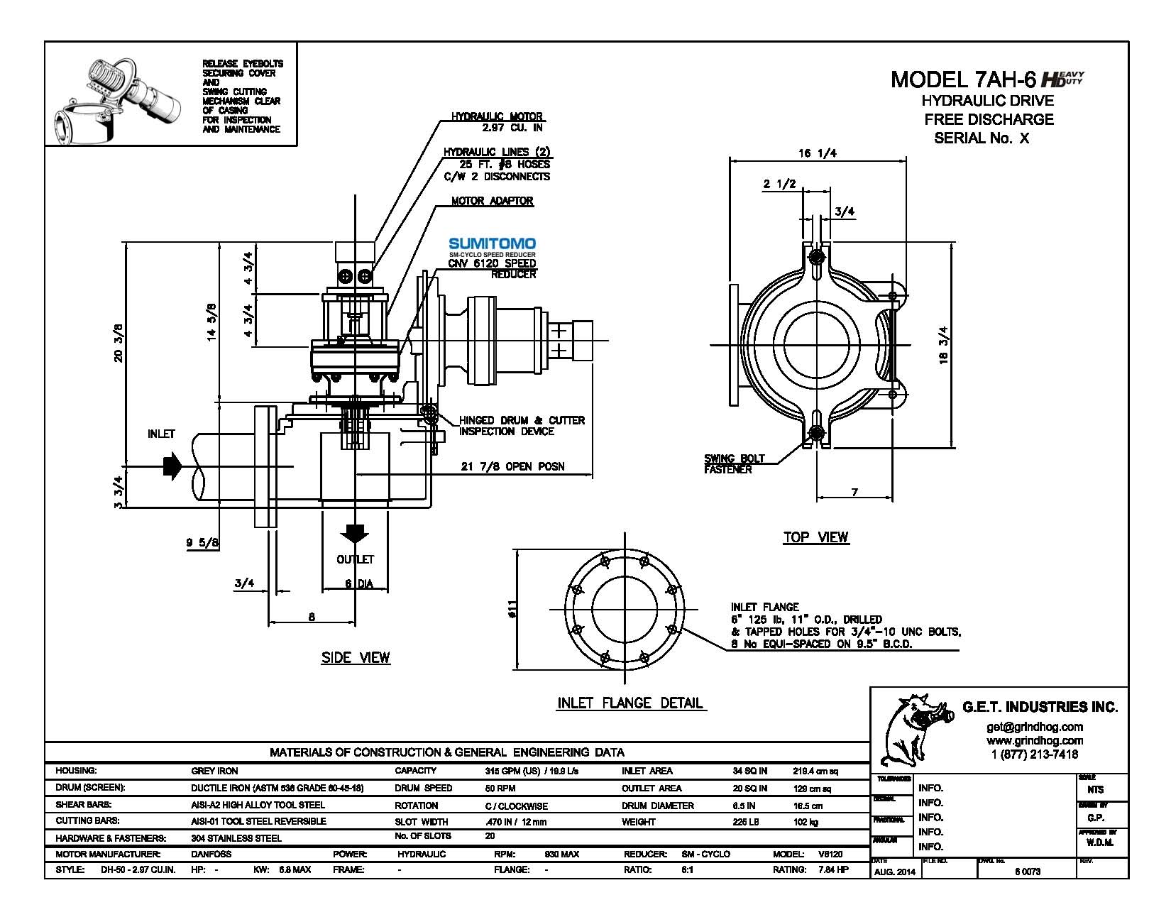 Model 7AH-6 Hydraulic Mechanical Detail