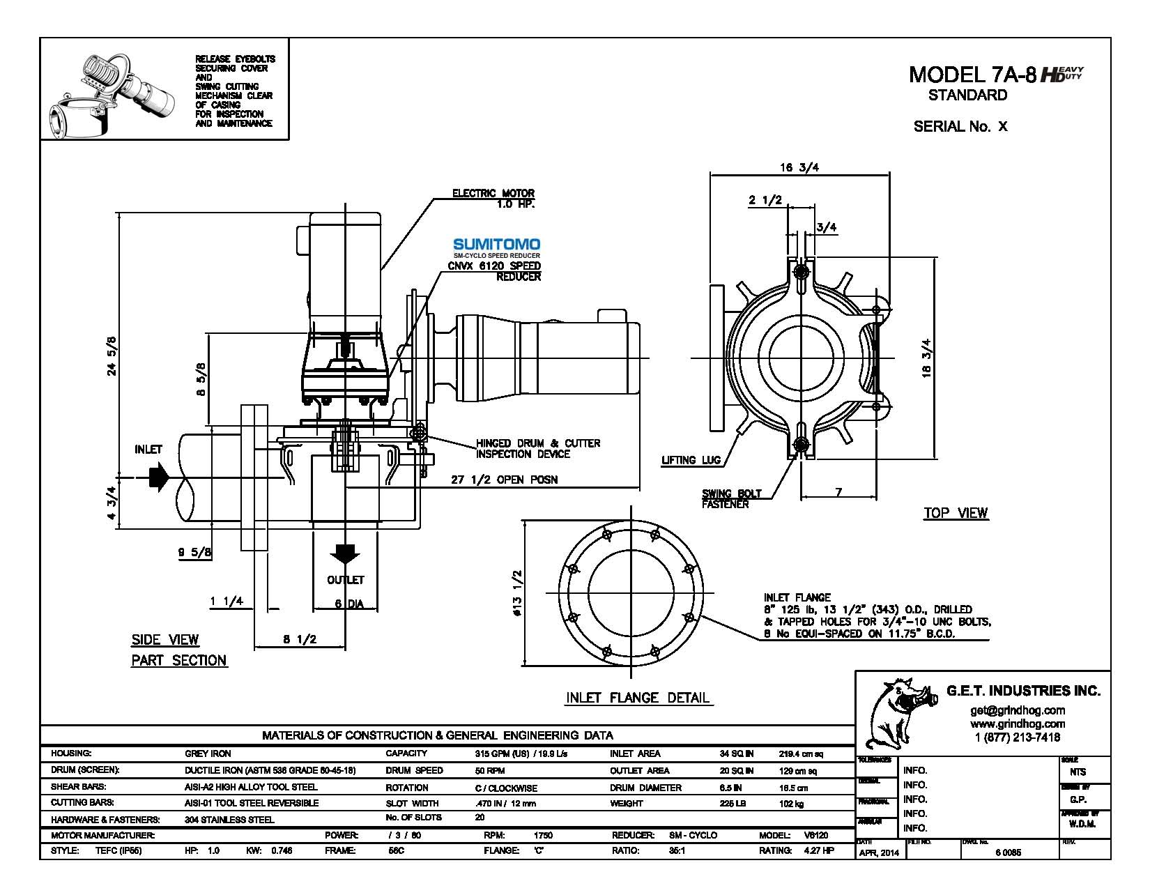 Model 7A-8 Standard Mechanical Detail