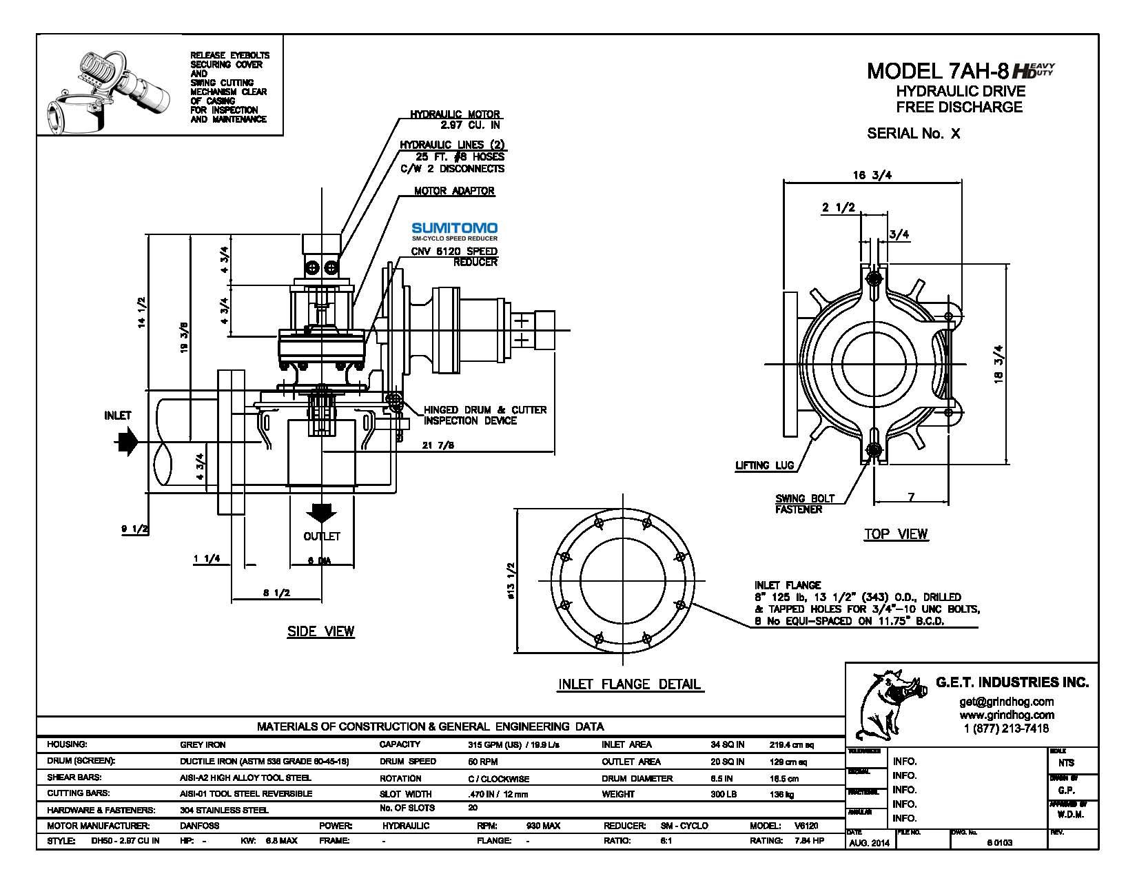 Model 7AH-8 Hydraulic Mechanical Detail