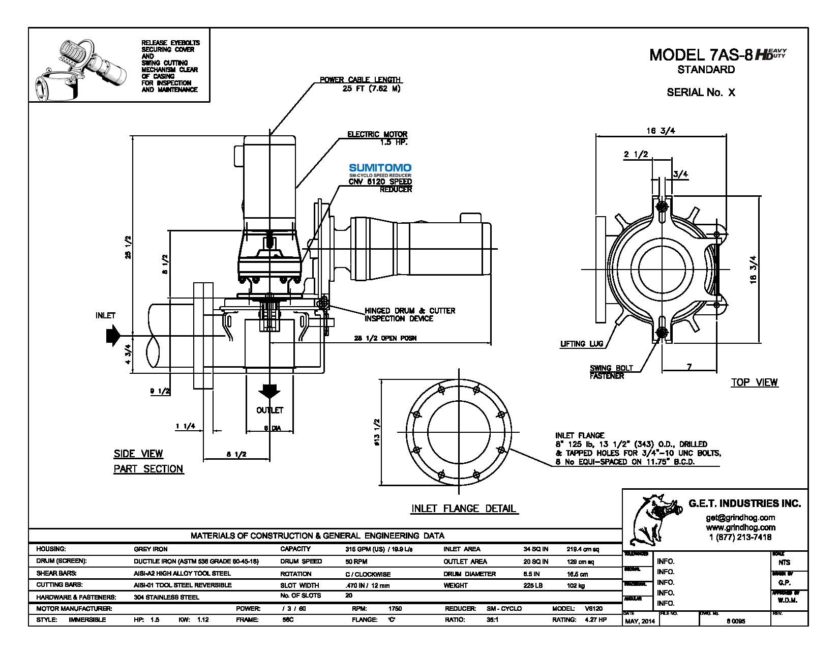 Model 7AS-8 Immersible Mechanical Detail