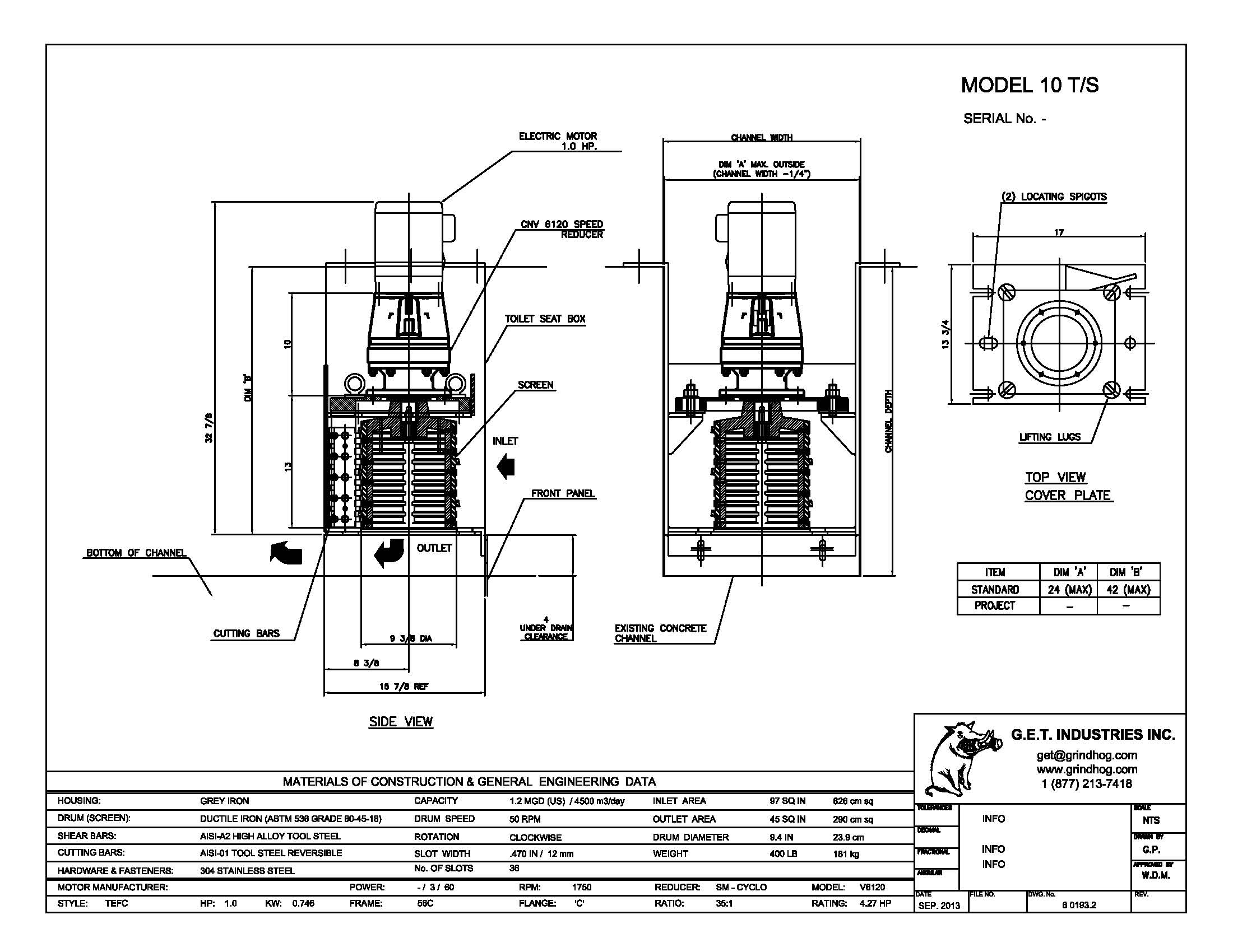 Model 10 T/S Standard Mechanical Detail