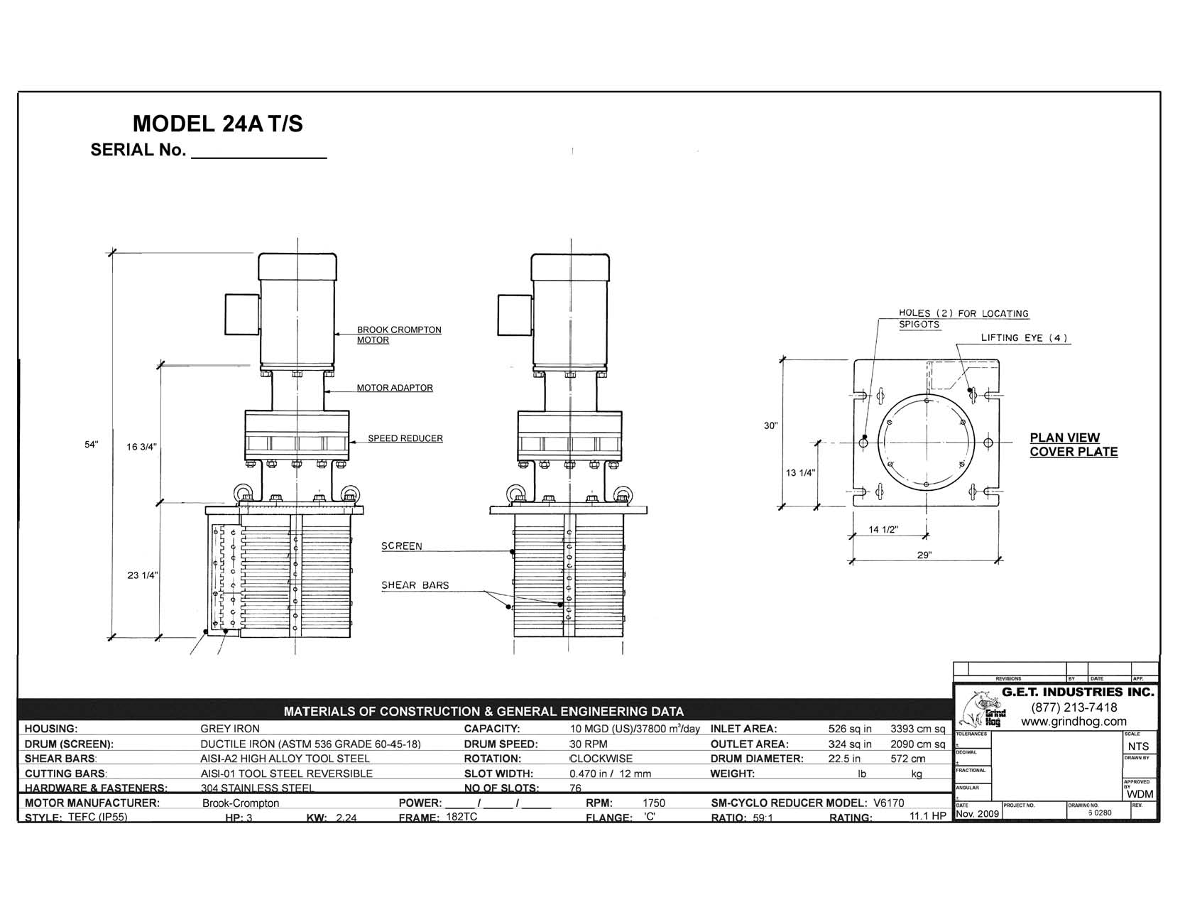 Model 24A T/S Standard Mechanical Detail