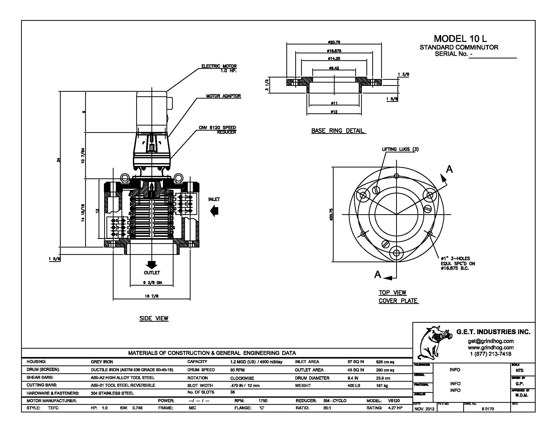 Model 10L Standard Mechanical Detail